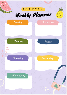 weekly planner design